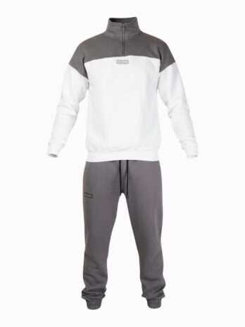 Trening Celevri streetwear cu fermoar și umăr căzut