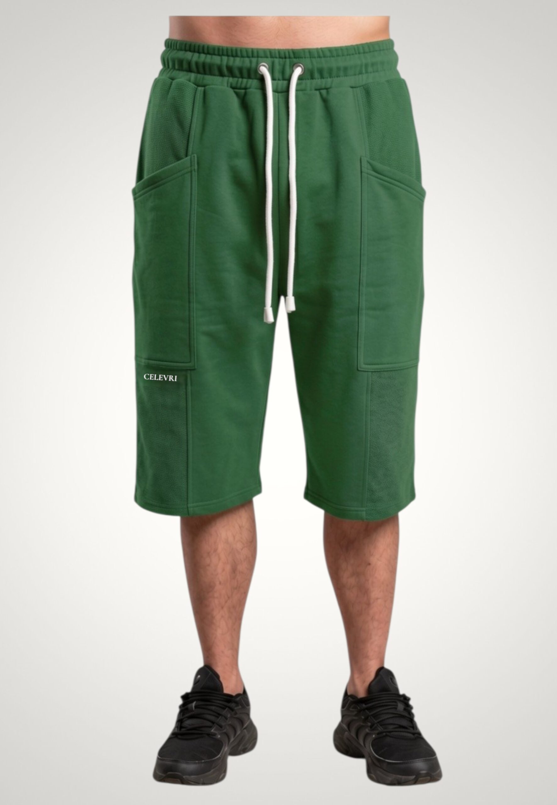 Pantaloni scurți pentru barbati din bumbac premium, cu buzunare laterale 1 pantaloni scurți