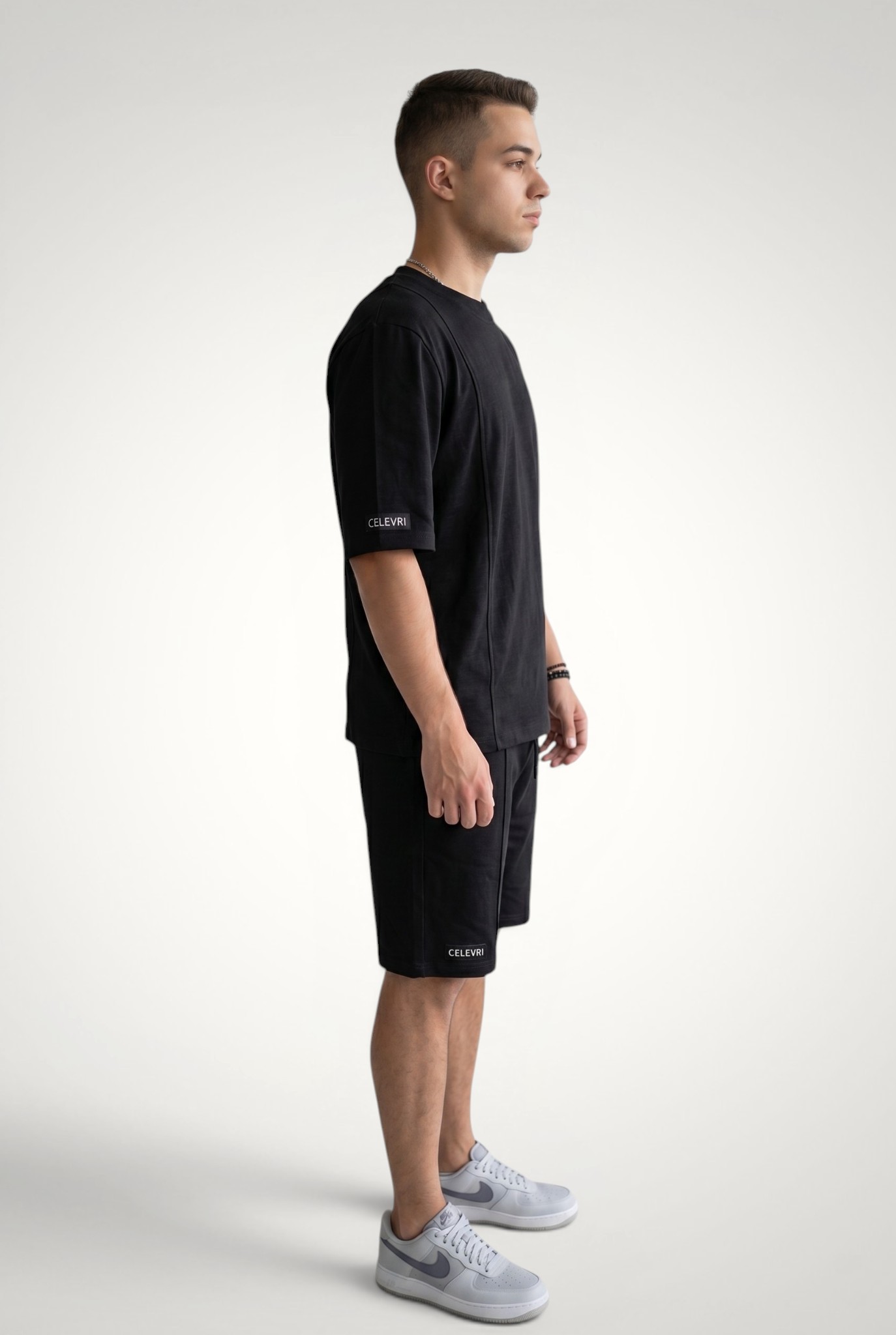 Compleu vara casual pentru barbati din bumbac premium, Set Tricou + Pantaloni scurti 8 Compleu vara casual pentru barbati din bumbac premium, Set Tricou + Pantaloni scurti - imagine 6