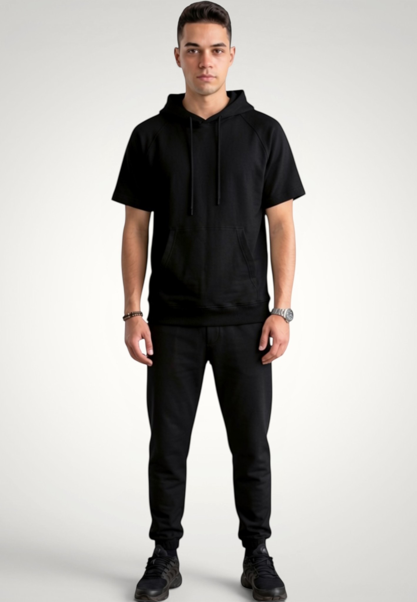 Tricou cu glugă streetwear pentru barbati din bumbac premium 8 Tricou cu glugă streetwear pentru barbati din bumbac premium - imagine 6