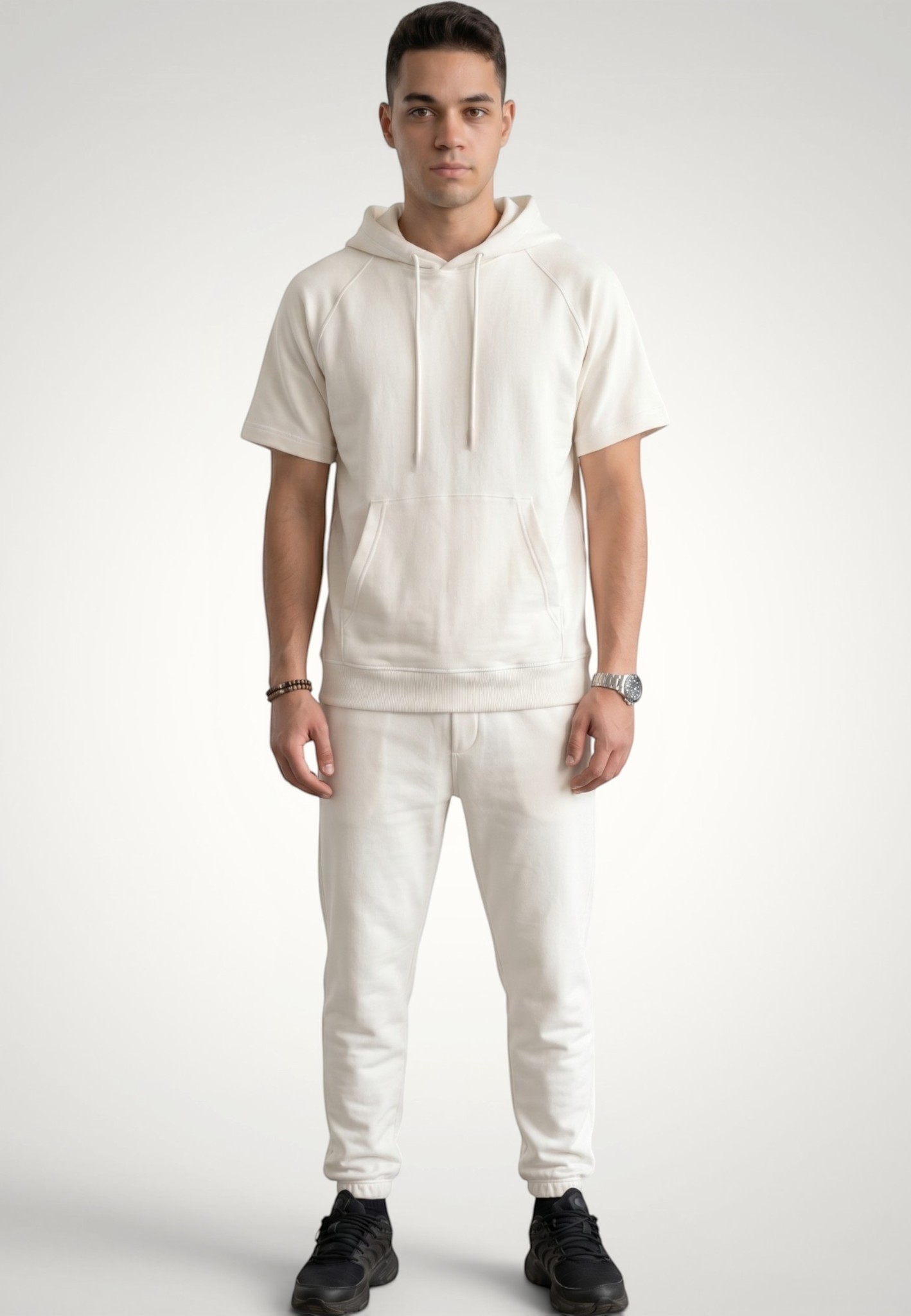 Tricou cu glugă streetwear pentru barbati din bumbac premium 7 Tricou cu glugă streetwear pentru barbati din bumbac premium - imagine 5