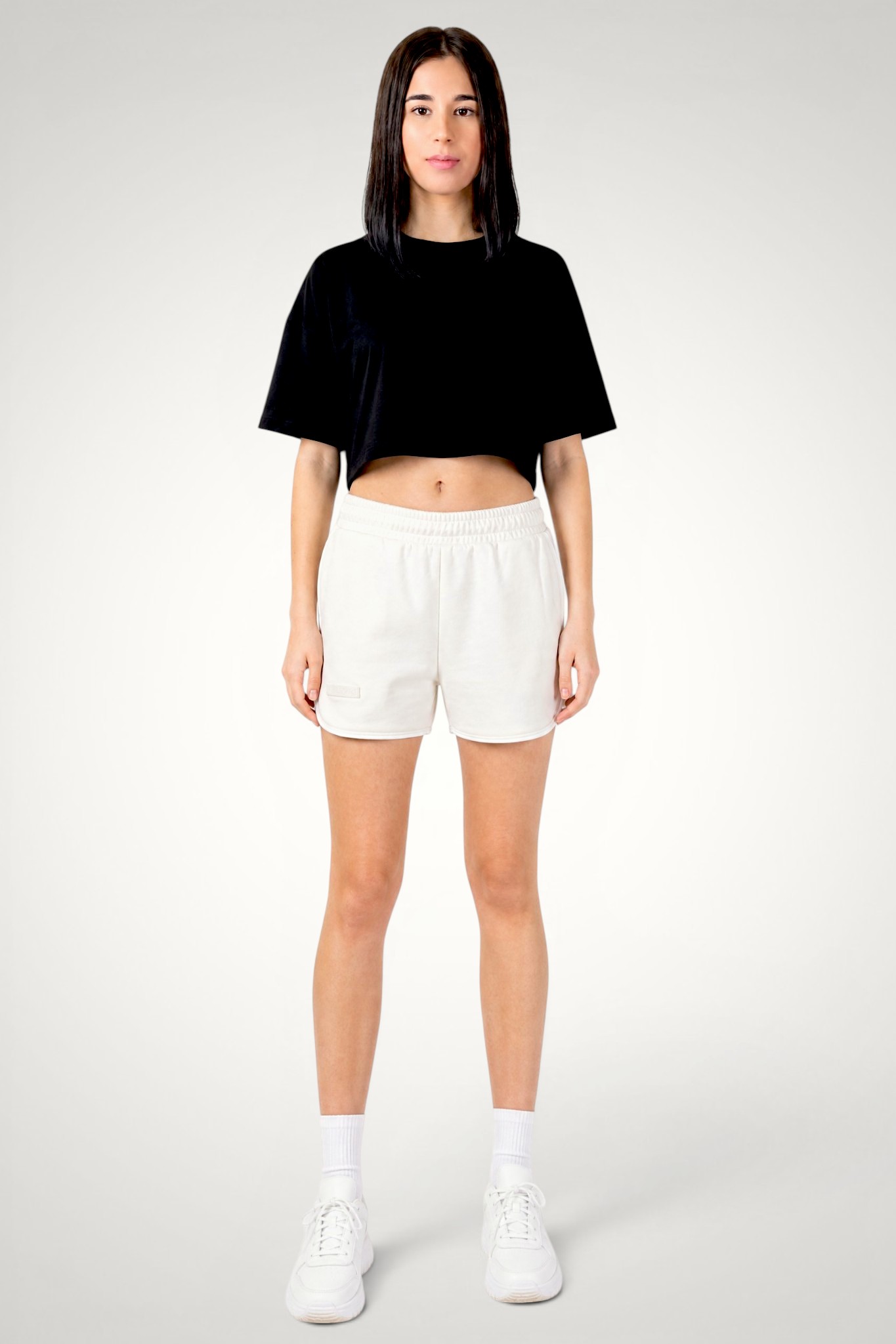 Pantaloni scurți damă CELEVRI din bumbac, cu dungi laterale | Regular Fit 9 Pantaloni scurți damă CELEVRI din bumbac, cu dungi laterale | Regular Fit - imagine 7