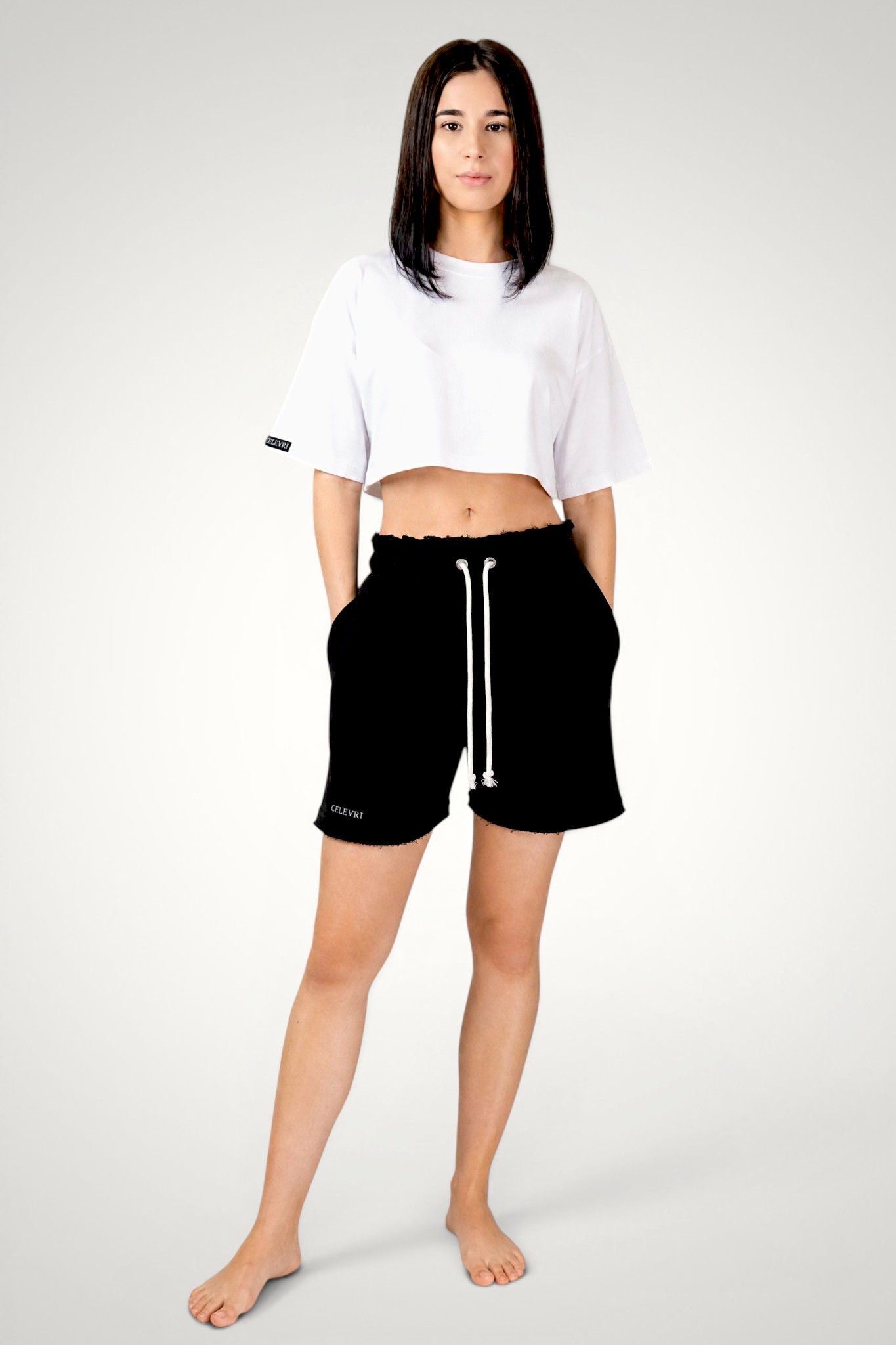 Pantaloni scurți damă din bumbac, cu terminații nefinisate | Regular Fit 10 Pantaloni scurți damă din bumbac, cu terminații nefinisate | Regular Fit - imagine 8