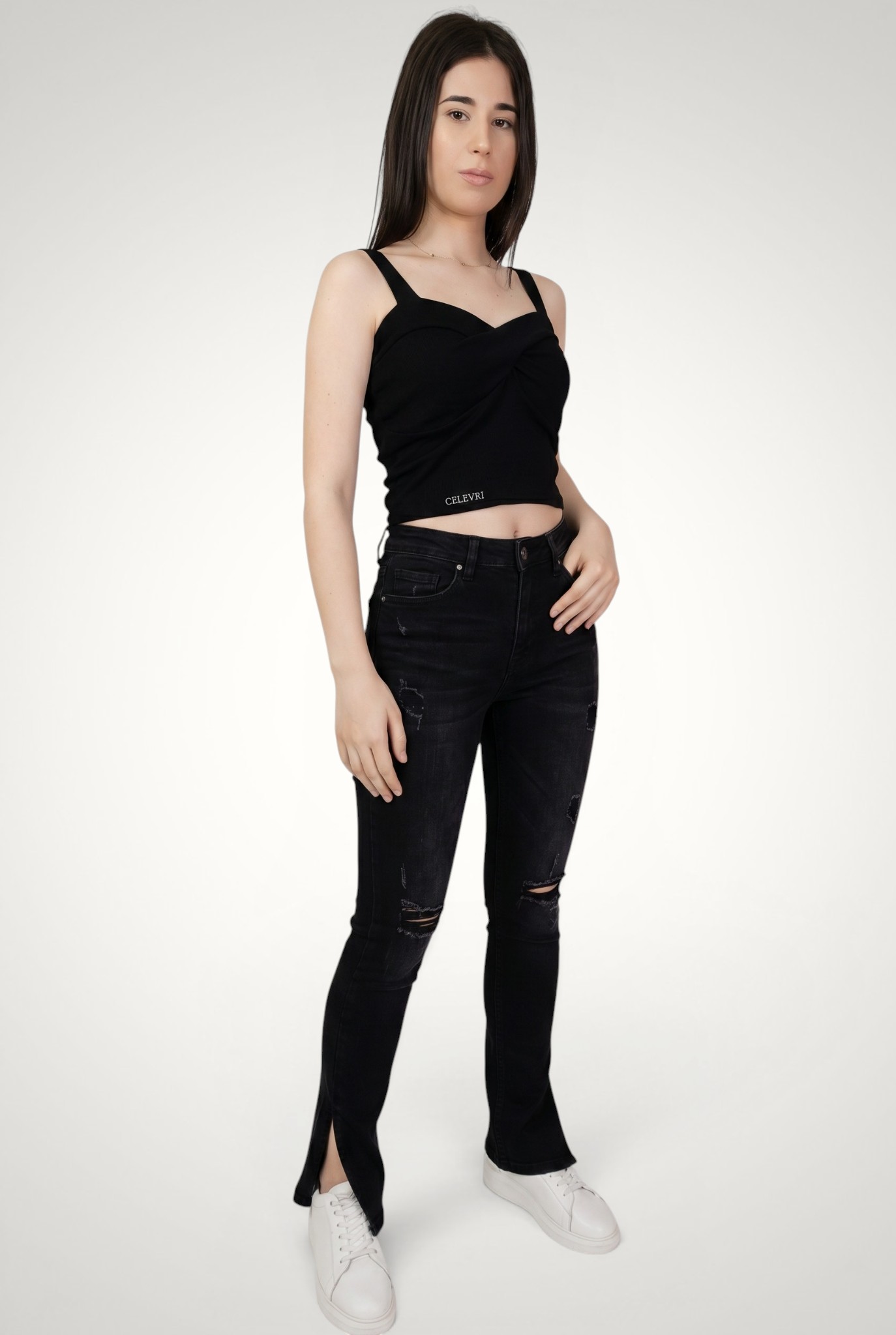 Top elegant cu bretele pentru damă din bumbac premium 8 Top elegant cu bretele pentru damă din bumbac premium - imagine 6