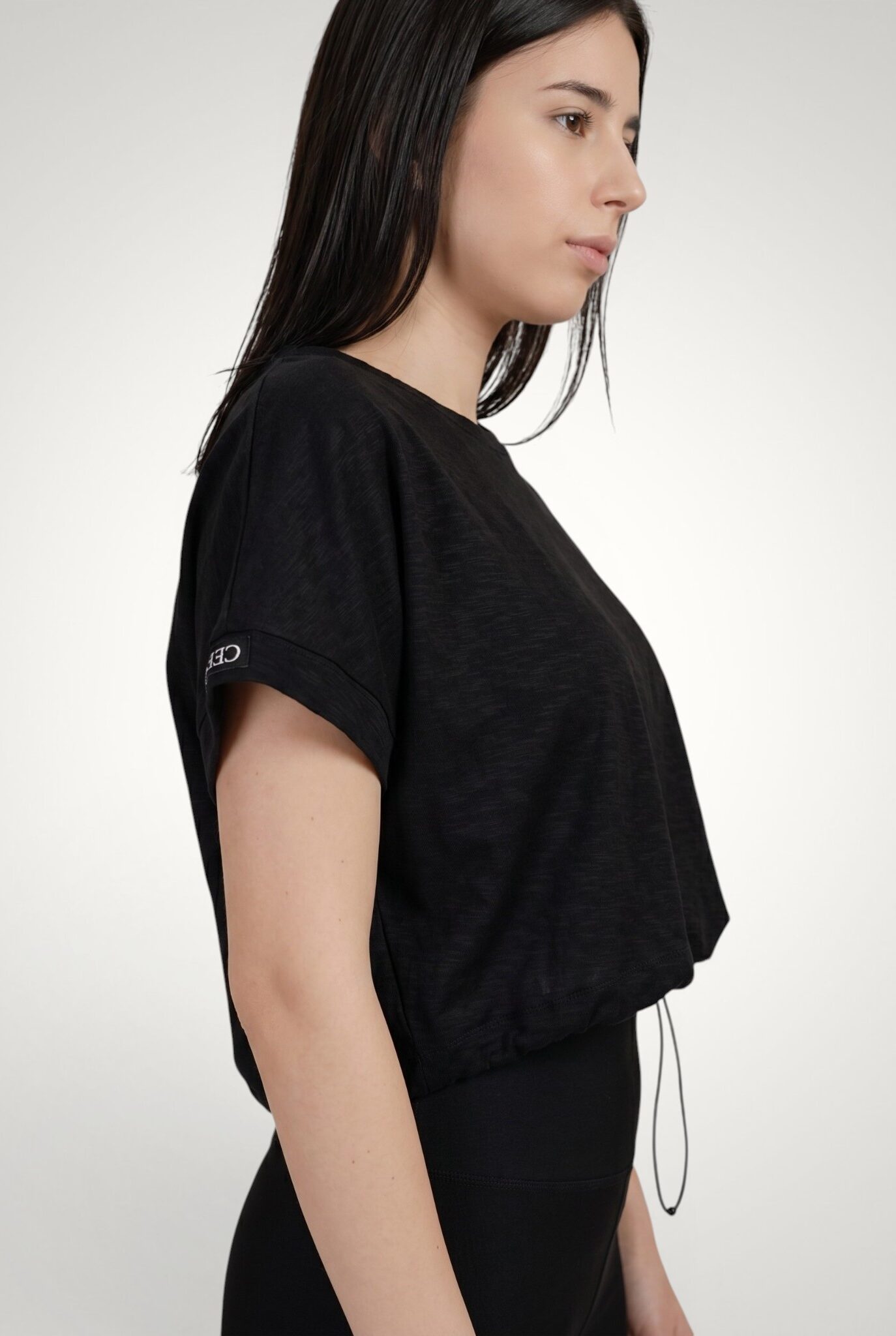 Tricou de damă ajustabil în talie din bumbac premium 6 Tricou de damă ajustabil în talie din bumbac premium - imagine 4