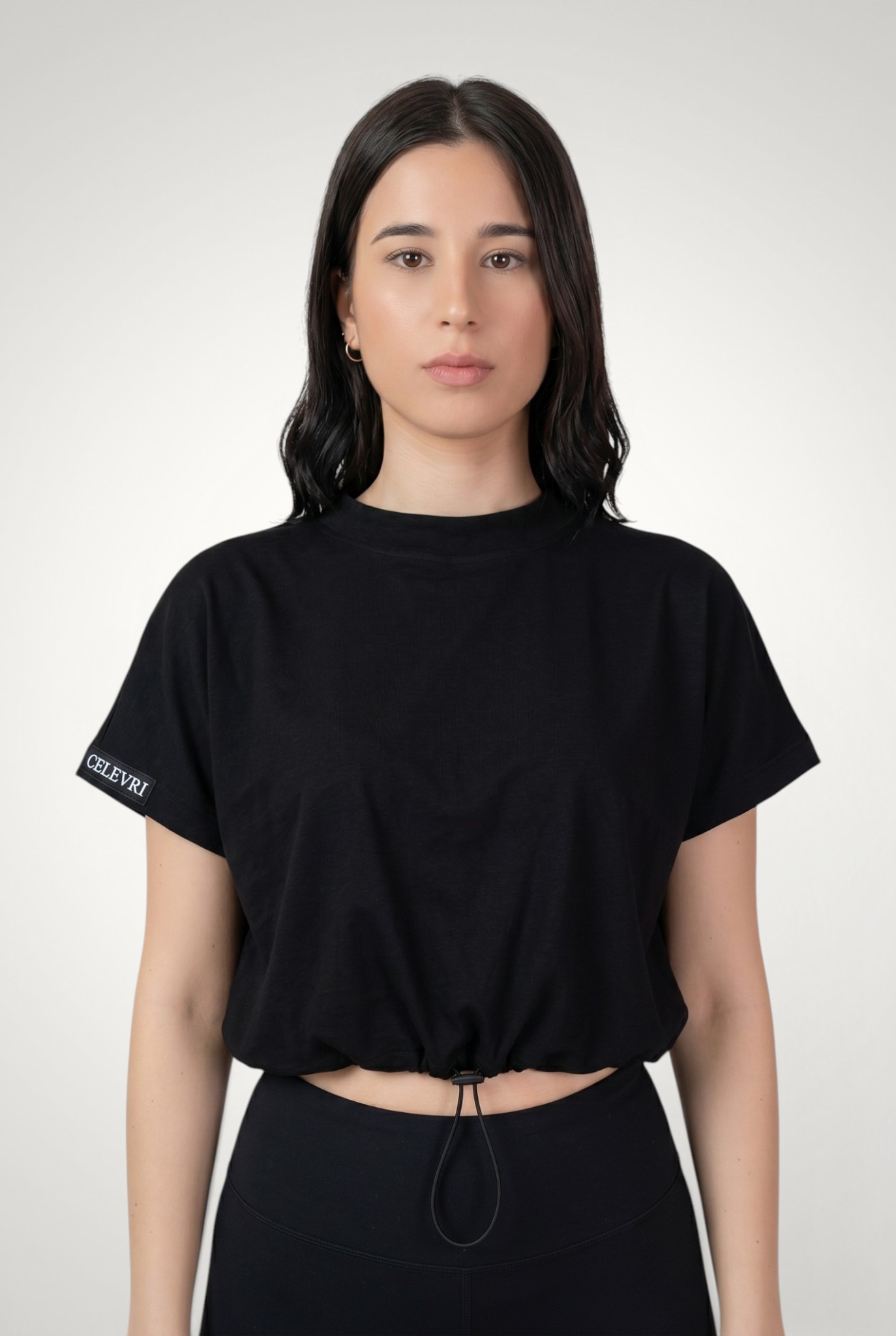 Tricou de damă ajustabil în talie din bumbac premium 4 Tricou de damă ajustabil în talie din bumbac premium - imagine 2