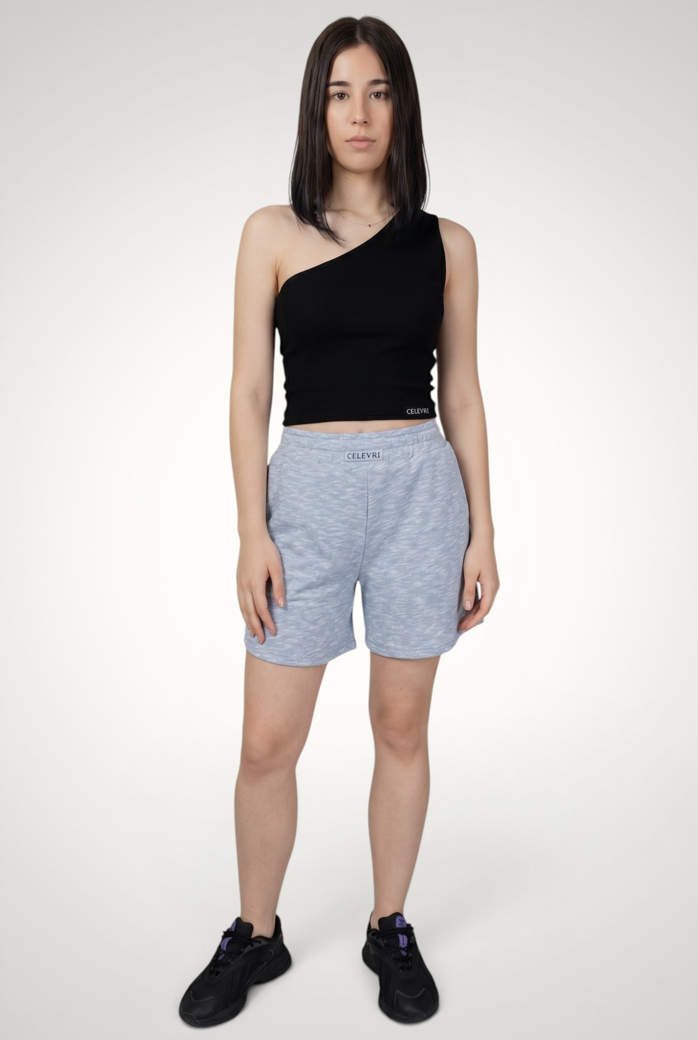 Pantaloni scurți de damă basic din bumbac premium 6 Pantaloni scurți de damă basic din bumbac premium - imagine 4