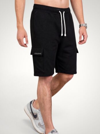 Pantaloni scurți cargo pentru barbati din bumbac premium