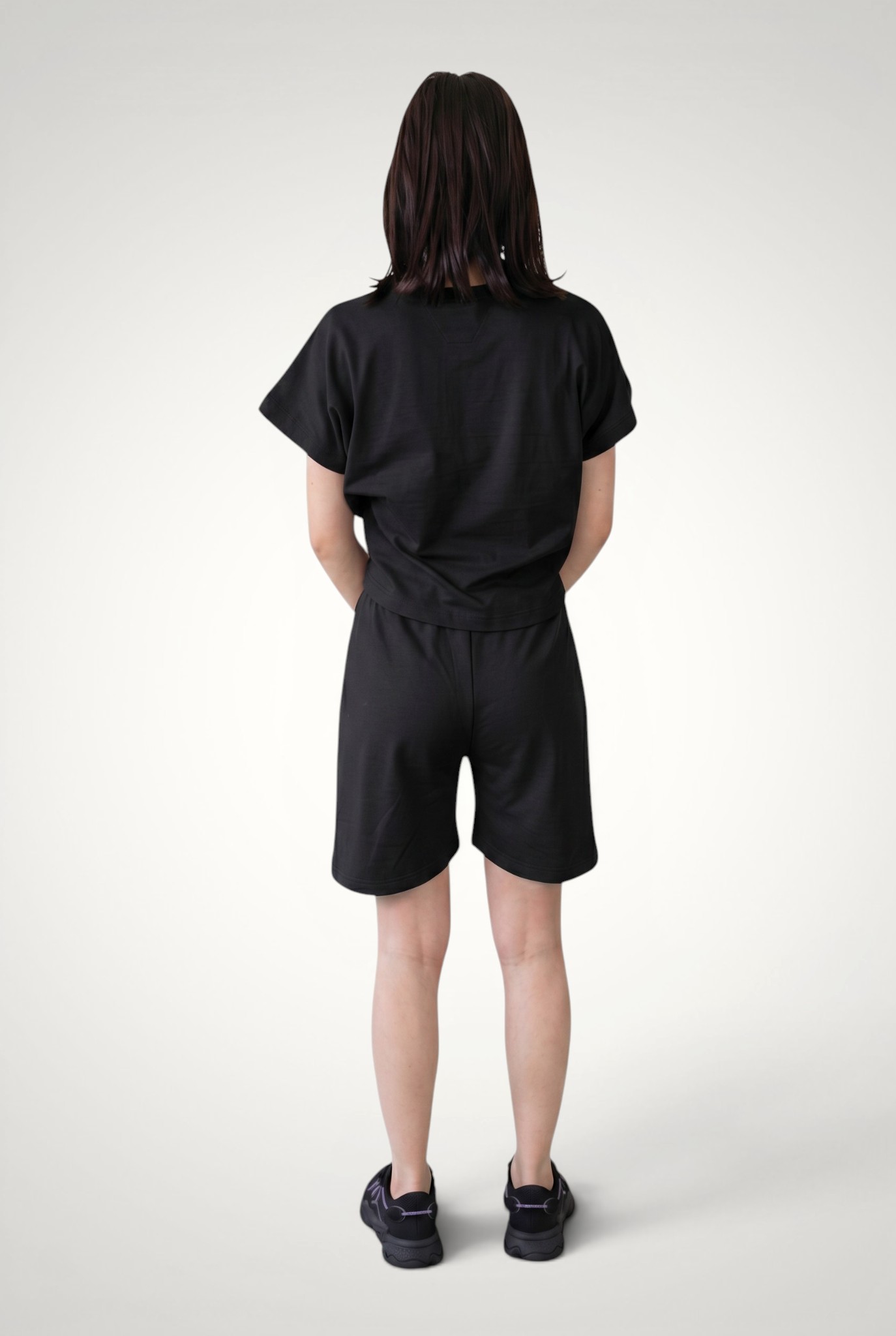 Compleu dama casual de vara din bumbac premium, Tricou ajustabil si pantaloni scurti 6 Compleu dama casual de vara din bumbac premium, Tricou ajustabil si pantaloni scurti - imagine 4