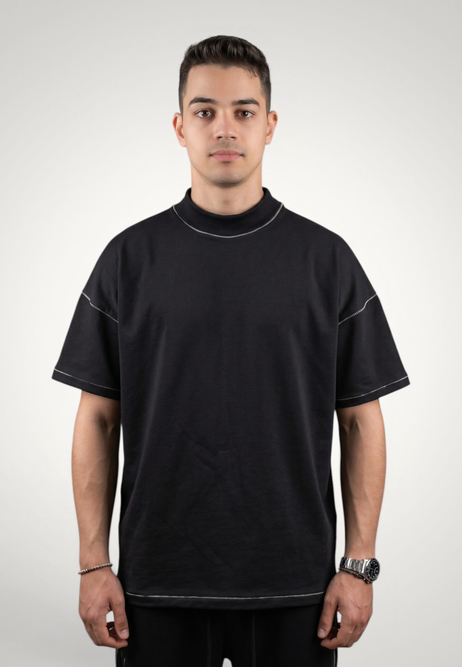 Tricou pentru barbati din bumbac premium Signature Celevri 2 Tricou negru signature