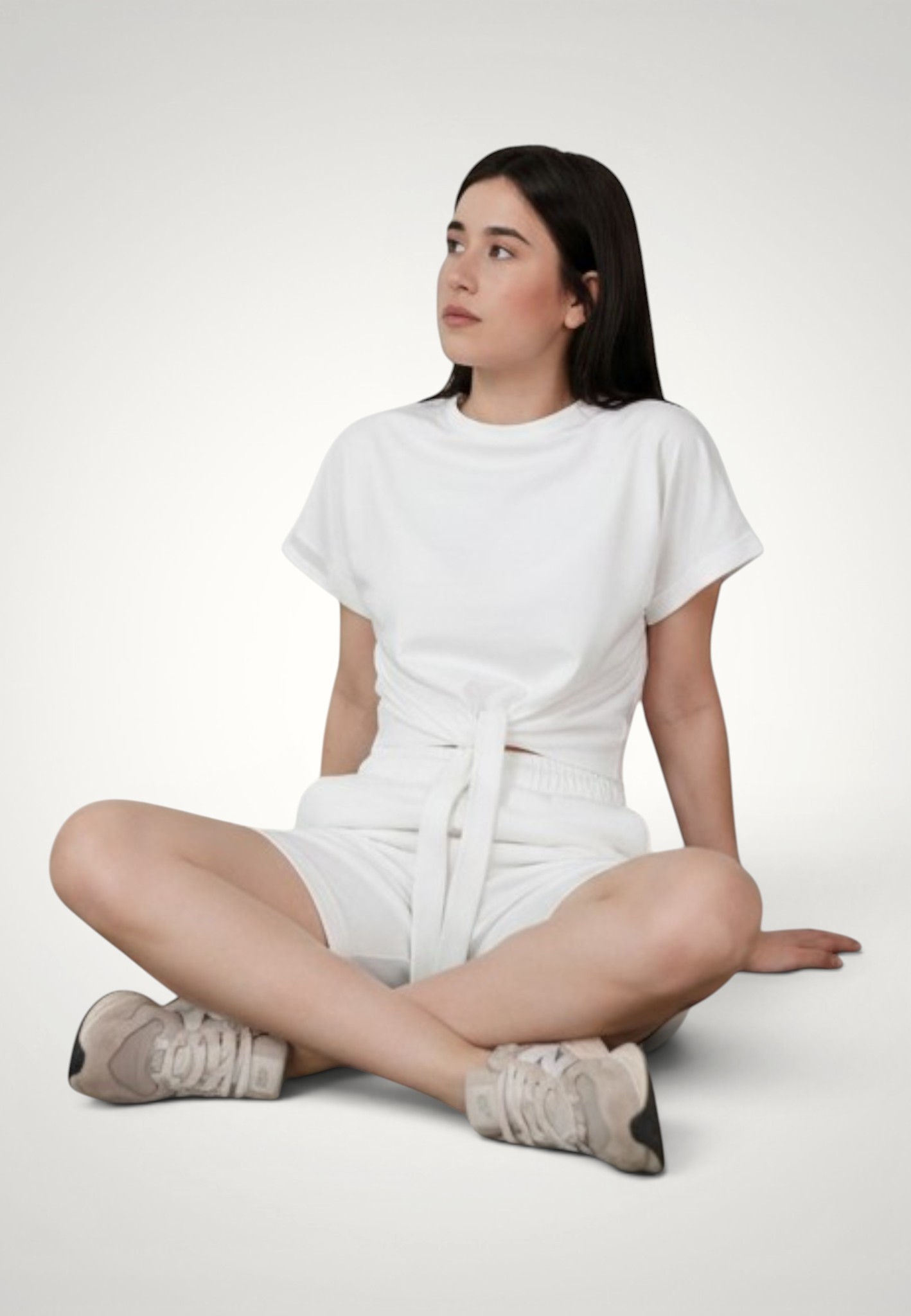 Compleu dama casual de vara din bumbac premium, Tricou ajustabil si pantaloni scurti 9 Compleu dama casual de vara din bumbac premium, Tricou ajustabil si pantaloni scurti - imagine 7